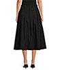 Color:Black - Image 3 - x Caelynn Bell Miller Cotton Blend Cut Out Button Waist Midi Skirt