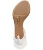 Color:White - Image 6 - x Caelynn Bell Papillon Fabric Flower Ankle Wrap Dress Sandals