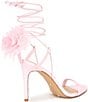 Color:Ballet Slipper - Image 2 - x Caelynn Bell Papillon Leather Flower Ankle Wrap Dress Sandals