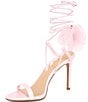 Color:Ballet Slipper - Image 4 - x Caelynn Bell Papillon Leather Flower Ankle Wrap Dress Sandals