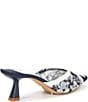 Color:Navy/White - Image 2 - x Caelynn Bell Tivoli Floral Pointed Toe Dress Mules