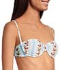 Gianni Bini x Cyd Morris The Ines Dainty Floral Stripe Underwire Bralette Swim Top - Image 4