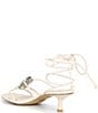 Gianni Bini x Cyd Morris The Minnie Leather Dangle Beaded Seashell Ankle Wrap Sandals - Image 3
