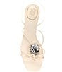 Gianni Bini x Cyd Morris The Minnie Leather Dangle Beaded Seashell Ankle Wrap Sandals - Image 5