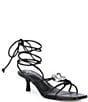 Gianni Bini x Cyd Morris The Minnie Leather Seashell Ankle Wrap Sandals - Image 1