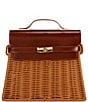 Gianni Bini x Cyd Morris The Dottie Brown Large Wicker Satchel Bag - Image 1