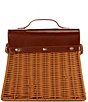 Gianni Bini x Cyd Morris The Dottie Brown Large Wicker Satchel Bag - Image 2