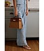 Gianni Bini x Cyd Morris The Dottie Brown Large Wicker Satchel Bag - Image 5