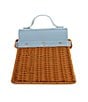 Gianni Bini x Cyd Morris The Dottie Mini Cornflower Wicker Satchel Bag - Image 2