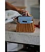 Gianni Bini x Cyd Morris The Dottie Mini Cornflower Wicker Satchel Bag - Image 5