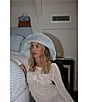 Gianni Bini x Cyd Morris The Leo Stripe Print Front Snap Brim Floppy Linen Hat - Image 6
