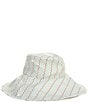 Gianni Bini x Cyd Morris The Leo Stripe Print Front Snap Brim Floppy Linen Hat - Image 1