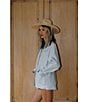 Gianni Bini x Cyd Morris The Walter Straw Hat with Interchangeable Scarf - Image 4