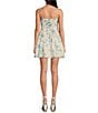 Gianni Bini x DANNIJO Kona Linen Blend Sweetheart Neckline Fit and Flare Palm Print Mini Dress, Color:Palm Print - Image 2