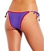 Gianni Bini x DANNIJO Kyla Solid Crochet Trim Side Tie Swim Bottom, Color:Royal Purple - Image 2