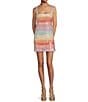 Gianni Bini x DANNIJO Twiggy Ombre Sequin Square Neck Sleeveless Mini Dress, Color:Desert Dye - Image 1