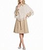 Gianni Bini x Hadley Greene Castleman Crochet Knit Boat Neck Fringe Trim Pullover Cape - Image 2