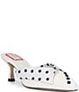Gianni Bini x Hadley Greene Chateau Suede Polka Dot Shirt Collar Heeled Mules - Image 2
