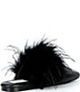 Gianni Bini x Hadley Greene Florence Leather Feather Square Toe Mules - Image 4