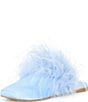 Gianni Bini x Hadley Greene Florence Satin Feather Square Toe Mules - Image 5