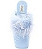 Gianni Bini x Hadley Greene Florence Satin Feather Square Toe Mules - Image 6