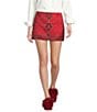 Gianni Bini x Hadley Greene Honor Red Geo Print Satin A-Line Mini Skirt - Image 2