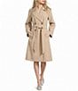 Gianni Bini x Hadley Greene Krissy Khaki Collared Long Sleeve Belted Trench Coat - Image 4