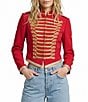 Gianni Bini x Hadley Greene McCombs Military Crepe Collared Long Sleeve Band Jacket - Image 2