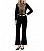 Gianni Bini x Hadley Greene McCombs Military Velvet Collared Long Sleeve Coordinating Band Jacket - Image 4