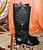 Gianni Bini x Hadley Greene Roch Leather Band Jacket Riding Boots - Image 1