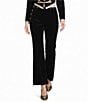 Gianni Bini x Hadley Greene Velvet Palmer High Rise Flare Leg Coordinating Pants - Image 2