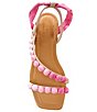 Color:Bisque/Flamingo - Image 6 - x Jess Southern Ashley Bead Detail Ankle Wrap Sandals