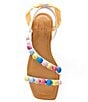 Color:Multi - Image 6 - x Jess Southern Ashley Rainbow Bead Detail Ankle Wrap Sandals