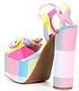 Color:Multi - Image 4 - x Jess Southern Carrie Plaid Knotted Bow Platform Sandals