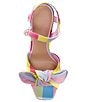 Color:Multi - Image 6 - x Jess Southern Carrie Plaid Knotted Bow Platform Sandals