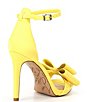 Color:Lemon Custard - Image 3 - x Jess Southern Claris Satin Bow Dress Sandals