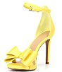Color:Lemon Custard - Image 5 - x Jess Southern Claris Satin Bow Dress Sandals