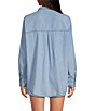 Color:Chambray - Image 5 - x Jess Southern Fergie Long Sleeve Button Down Coordinating Chambray Blouse