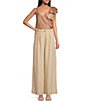 Color:Caramel - Image 6 - x Jess Southern James Tencel Scoop Neck Bow Shoulder Coordinating Blouse