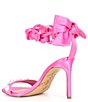 Color:Flamingo - Image 4 - x Jess Southern Jean Pearl Studded Satin Bow & Chain Dress Sandals