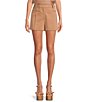 Color:Caramel - Image 2 - x Jess Southern Logan High Rise Cotton Sateen Short