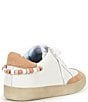 Color:White/Dark Tan - Image 3 - x Jess Southern Tallulah Beaded Lace Up Sneakers