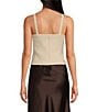 Gianni Bini x Lilly Sisto Peanut Wool Blend Boucle Sweetheart Neck Sleeveless Strap Tank Blouse, Color:Oatmeal - Image 2