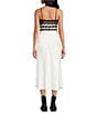 Color:White - Image 2 - x Nastia Liukin Nastia Satin Lace Midi Slip Dress