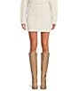 Color:Ivory - Image 1 - x Nastia Liukin Olga Cable Knit Pull-On Coordinating Mini Skirt