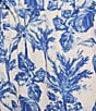 Gianni Bini x Shea Leigh Mills Amalfi Printed Satin Coordinating Trouser Pants, Color:Blue Tropical - Image 4