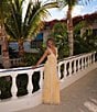 Gianni Bini x Shea Leigh Mills Anderson Floral Printed Georgette Ruffle V-Neck Sleeveless Maxi Dress, Color:Yellow Floral - Image 4