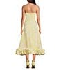 Gianni Bini x Shea Leigh Mills Chandler Sway Floral Sweetheart Neck Midi A-Line Dress, Color:Yellow Floral - Image 3