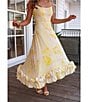 Gianni Bini x Shea Leigh Mills Chandler Sway Floral Sweetheart Neck Midi A-Line Dress, Color:Yellow Floral - Image 5