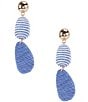 Gianni Bini x Shea Leigh Mills Day In Capri Linear Earrings, Color:Blue - Image 2
